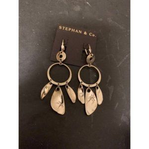 Stephan & Co Silver Bangle Drop Earrings